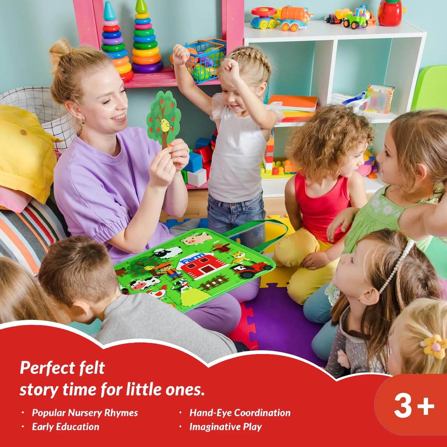 Montessori Animal Busy Board Farm Space Insects Ocean Arctic Flannel Sensory Toy for Kids Ideal Birthday Gift - ToylandEU