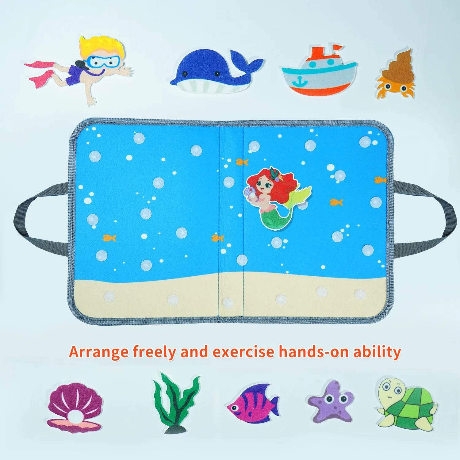 Montessori Animal Busy Board Farm Space Insects Ocean Arctic Flannel Sensory Toy for Kids Ideal Birthday Gift - ToylandEU