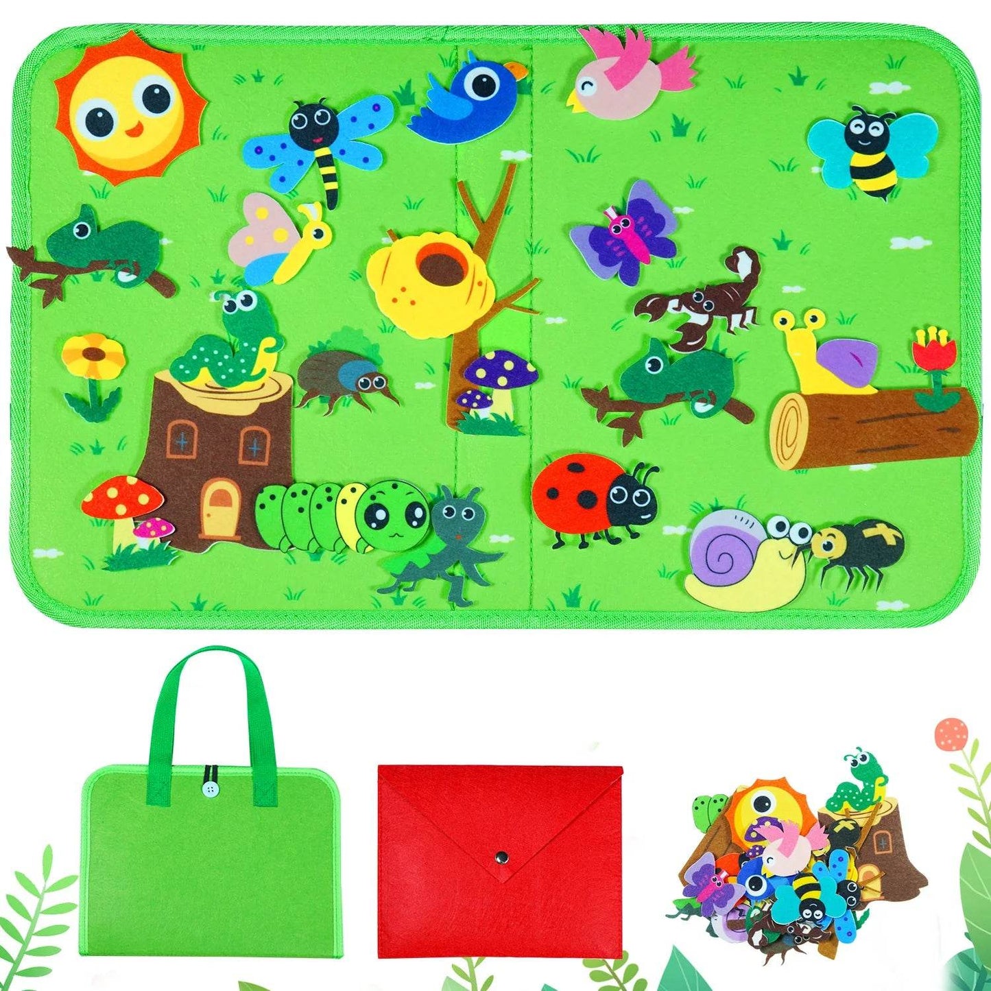 Montessori Animal Busy Board Farm Space Insects Ocean Arctic Flannel Sensory Toy for Kids Ideal Birthday Gift - ToylandEU