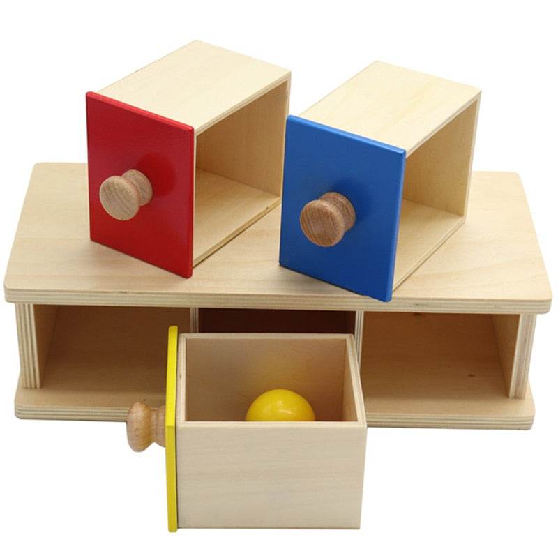 Caixa de brinquedos de desenvolvimento sensorial de madeira aprovada pela Montessori para crianças - ToylandEU