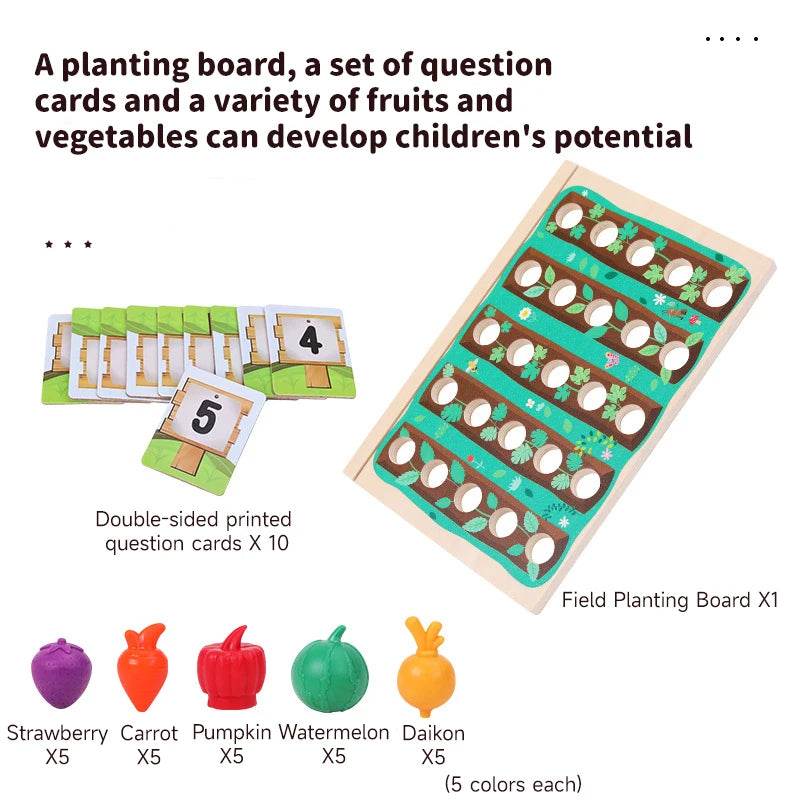 Montessori Baby Colorful Shape Educational Toys Experience Farmer's Uncle Plant Vegetable Toys Training Children Patience Toys - ToylandEU