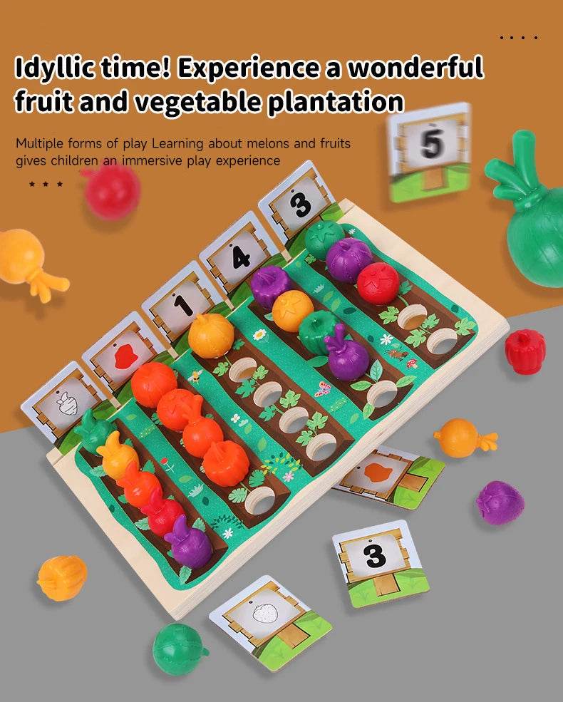 Montessori Baby Colorful Shape Educational Toys Experience Farmer's Uncle Plant Vegetable Toys Training Children Patience Toys - ToylandEU