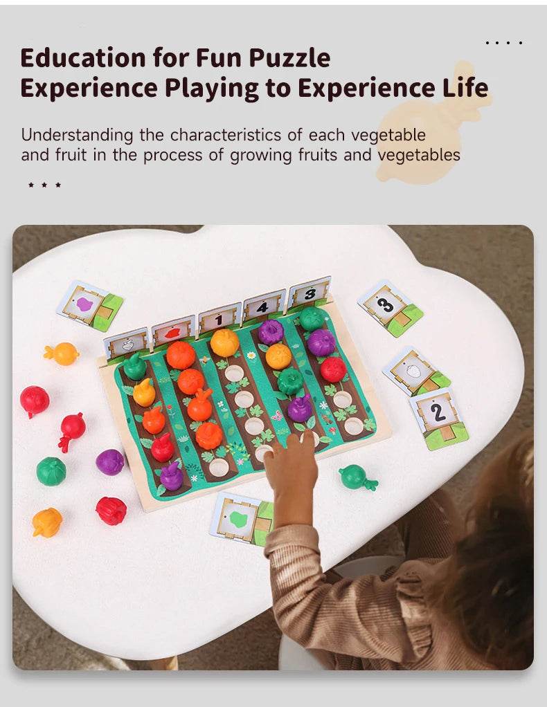 Montessori Baby Colorful Shape Educational Toys Experience Farmer's Uncle Plant Vegetable Toys Training Children Patience Toys - ToylandEU