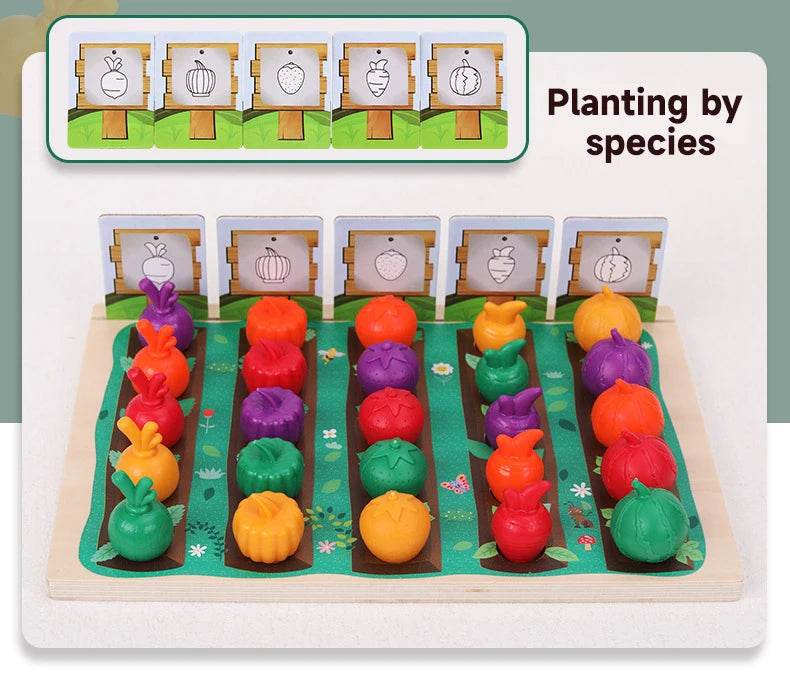 Montessori Baby Colorful Shape Educational Toys Experience Farmer's Uncle Plant Vegetable Toys Training Children Patience Toys - ToylandEU