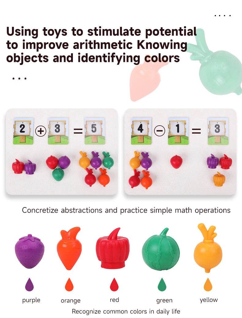 Montessori Baby Colorful Shape Educational Toys Experience Farmer's Uncle Plant Vegetable Toys Training Children Patience Toys - ToylandEU