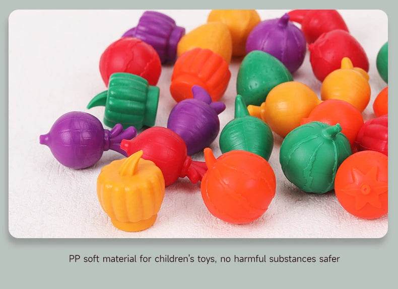 Montessori Baby Colorful Shape Educational Toys Experience Farmer's Uncle Plant Vegetable Toys Training Children Patience Toys - ToylandEU