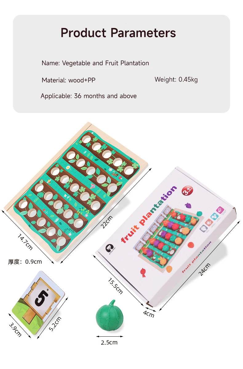 Montessori Baby Colorful Shape Educational Toys Experience Farmer's Uncle Plant Vegetable Toys Training Children Patience Toys - ToylandEU