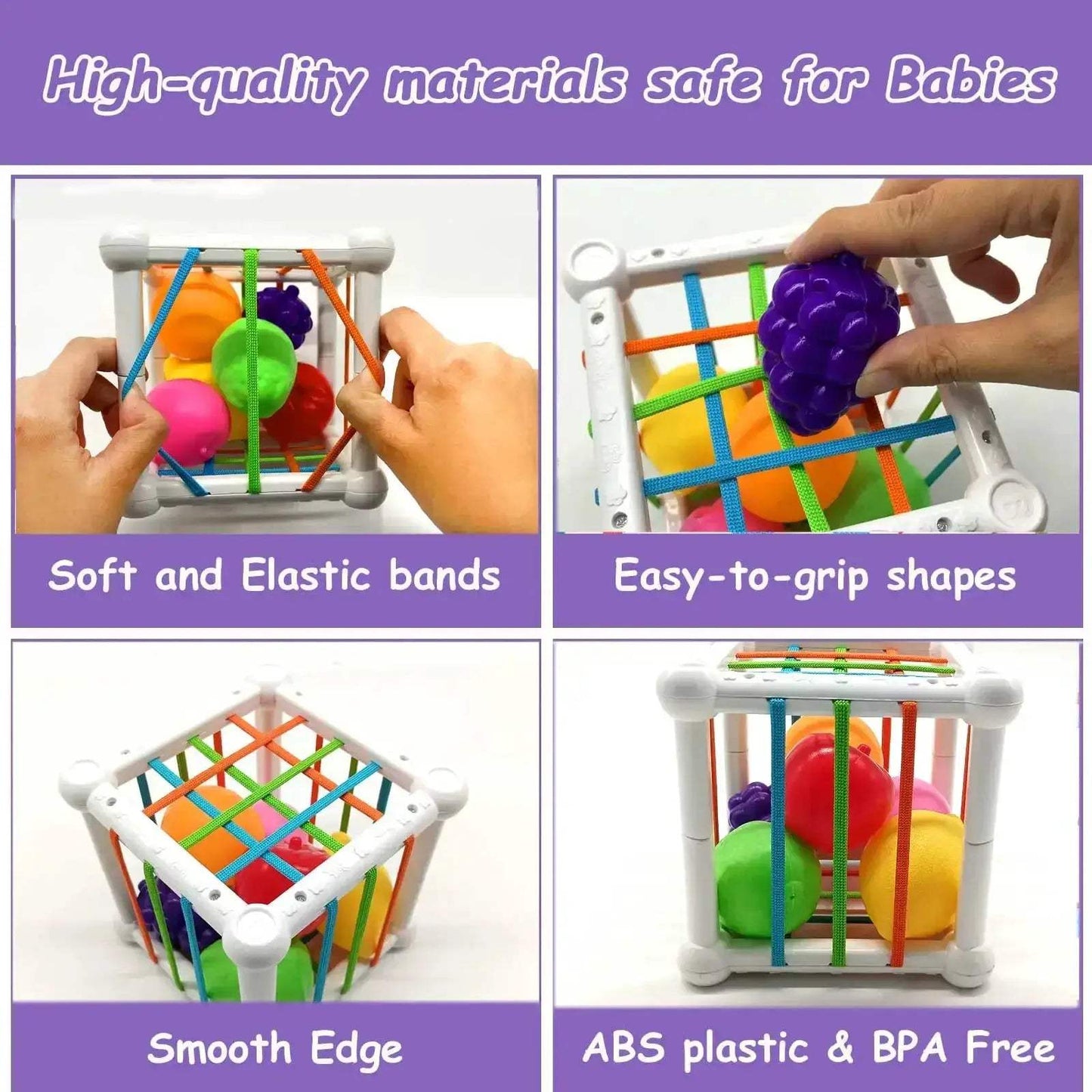 Montessori Baby Toys 18 Months Multisensory Fruit Shapes - ToylandEU
