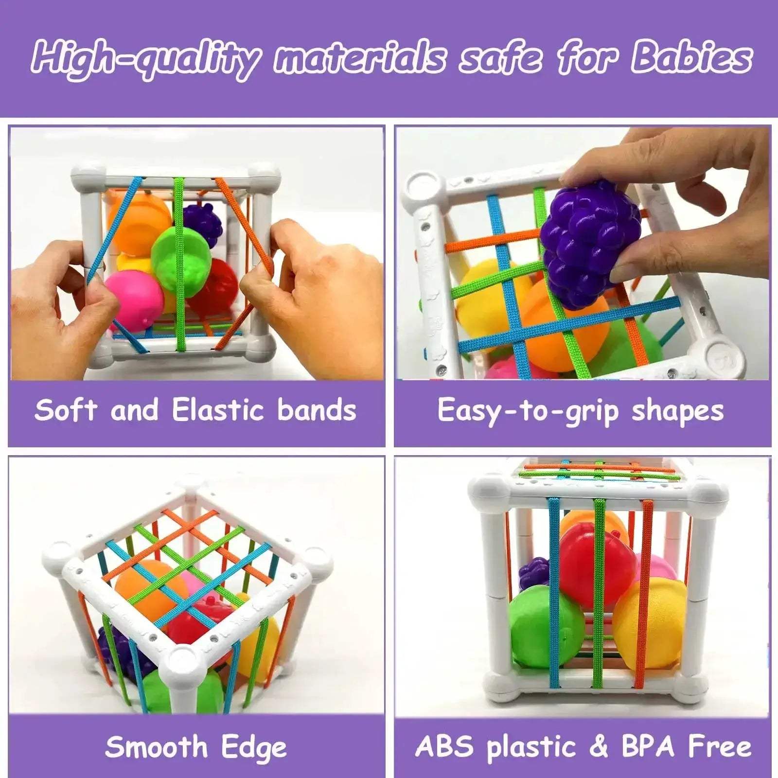 Montessori Baby Toys 18 Months Multisensory Fruit Shapes - ToylandEU