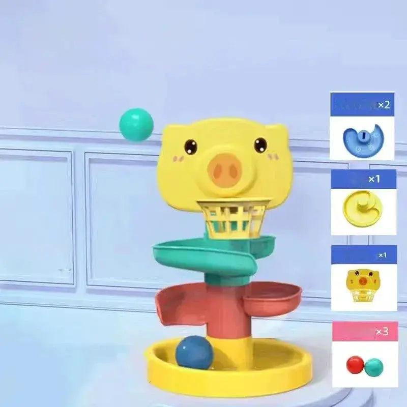  Montessori Ball Drop Toy Rotating Rainbow Tower Safe -  ToylandEU™
