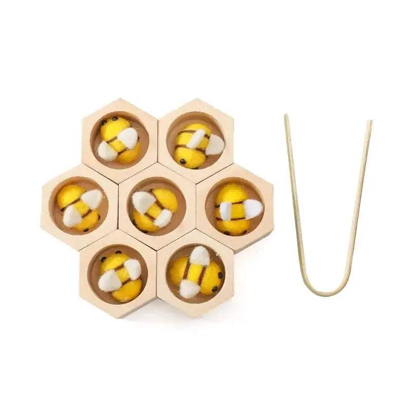 Montessori Bee Wooden Toy For Babies 0-12 Months Sensory Play - ToylandEU
