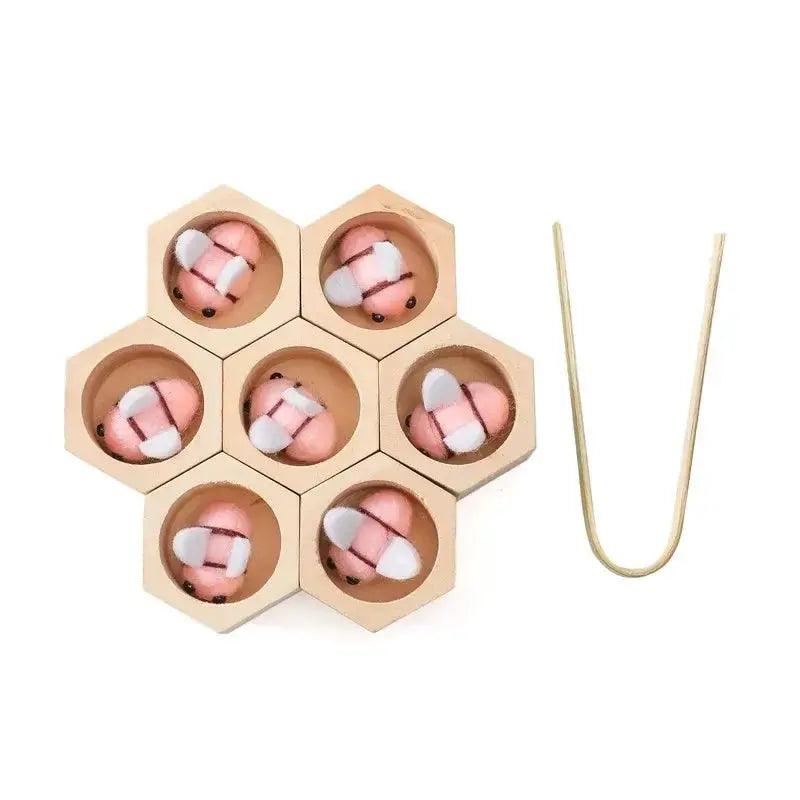  Montessori Bee Wooden Toy Safe For Babies Sensory Play -  ToylandEU™