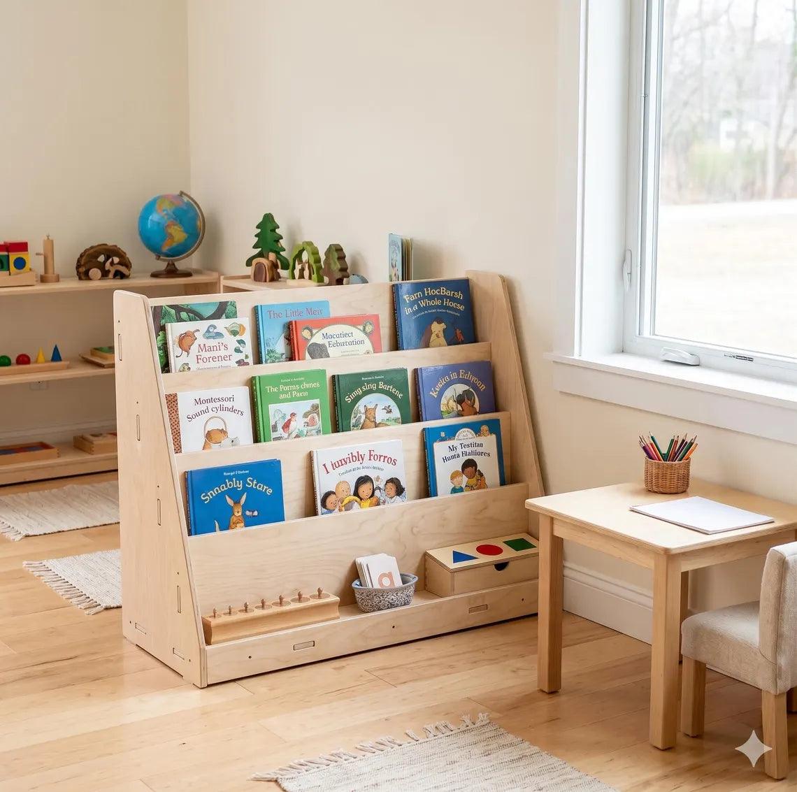 Montessori Bookshelf | Baltic Birch | Toylandeu™