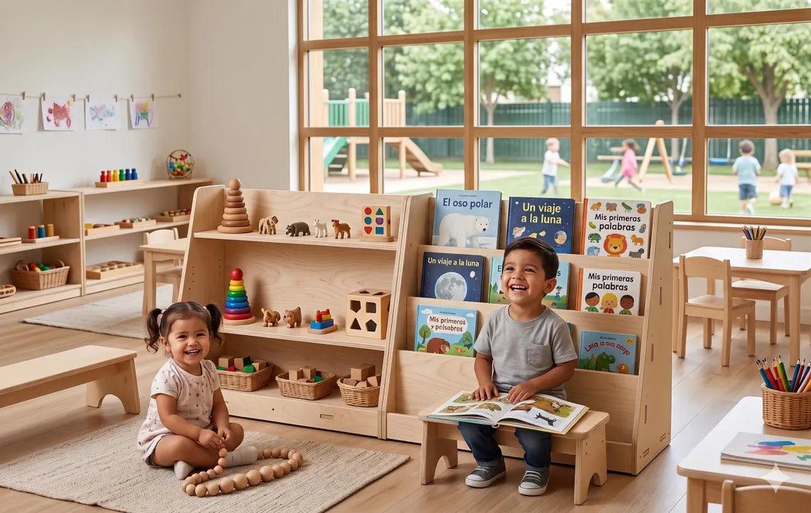 Montessori Bookshelf | Baltic Birch | Toylandeu™