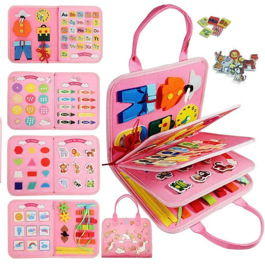  Montessori Busy Board 7-in-1 Alphabet Numbers Shapes Toy 3-6 -  ToylandEU™
