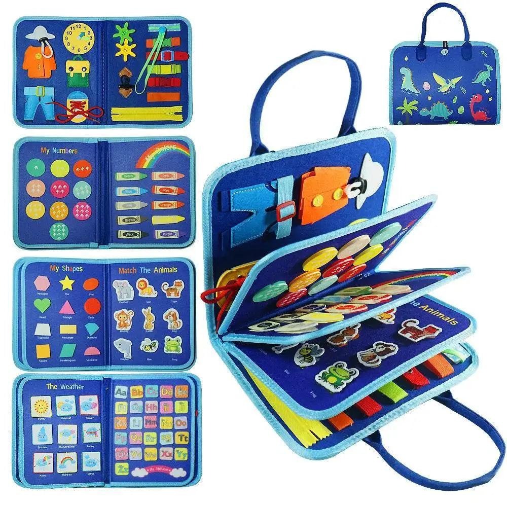  Montessori Busy Board 7-in-1 Alphabet Numbers Shapes Toy 3-6 -  ToylandEU™