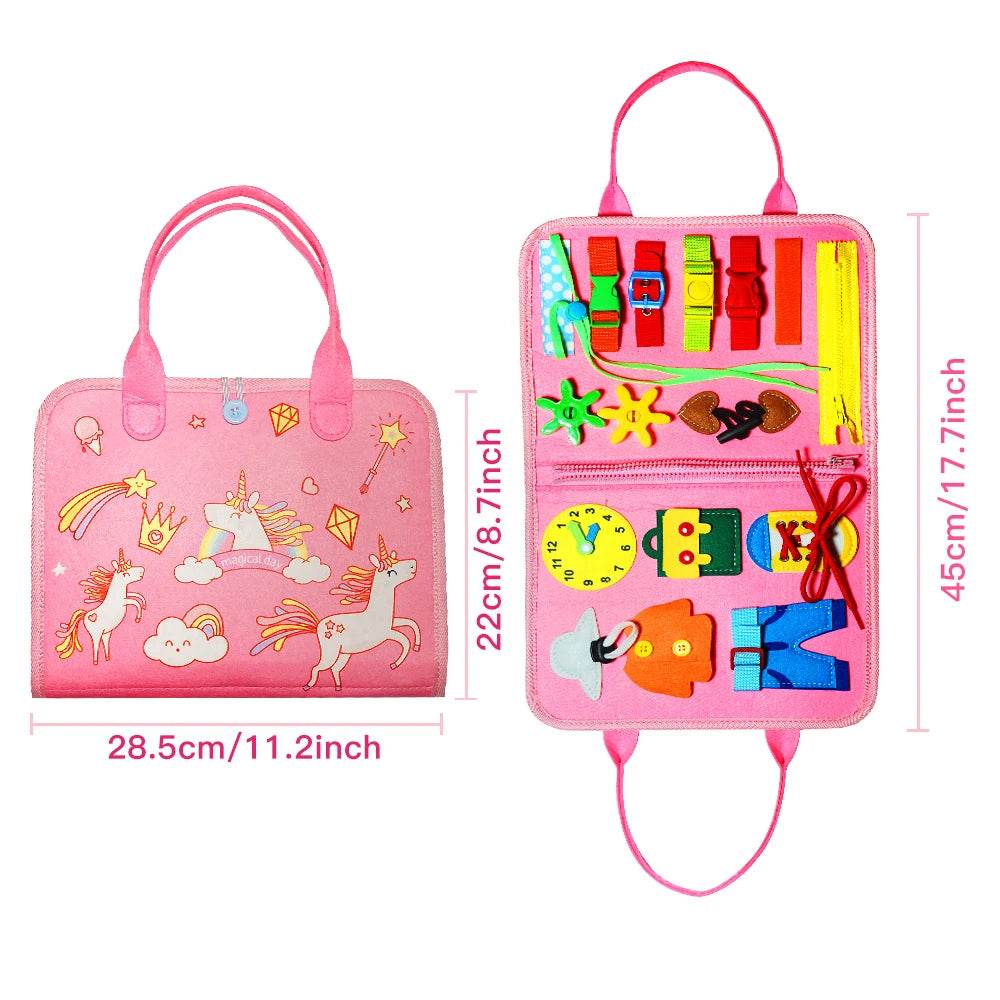 7-in-1 Montessori Busy Board Alphabet Numbers Shapes Learning Toy Best Birthday Gift for Toddlers 3-6 - ToylandEU