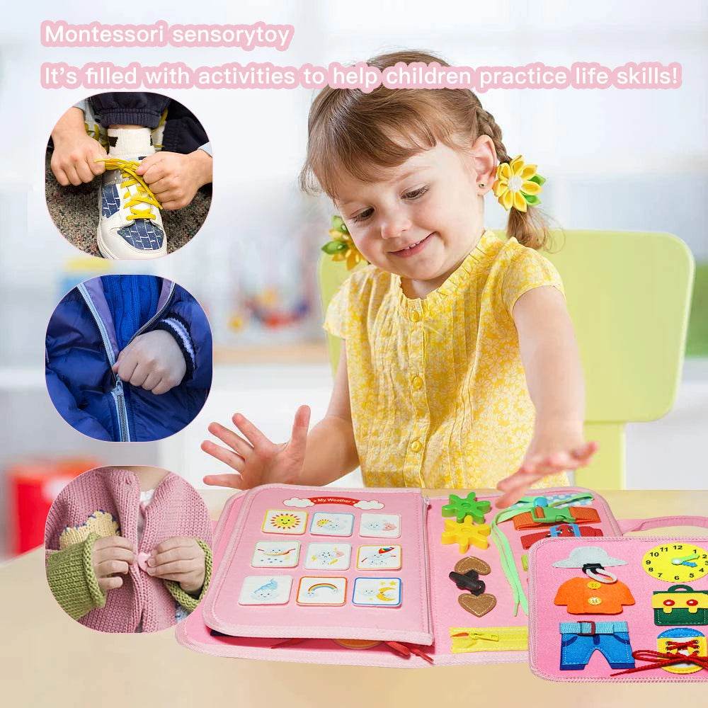 7-in-1 Montessori Busy Board Alphabet Numbers Shapes Learning Toy Best Birthday Gift for Toddlers 3-6 - ToylandEU