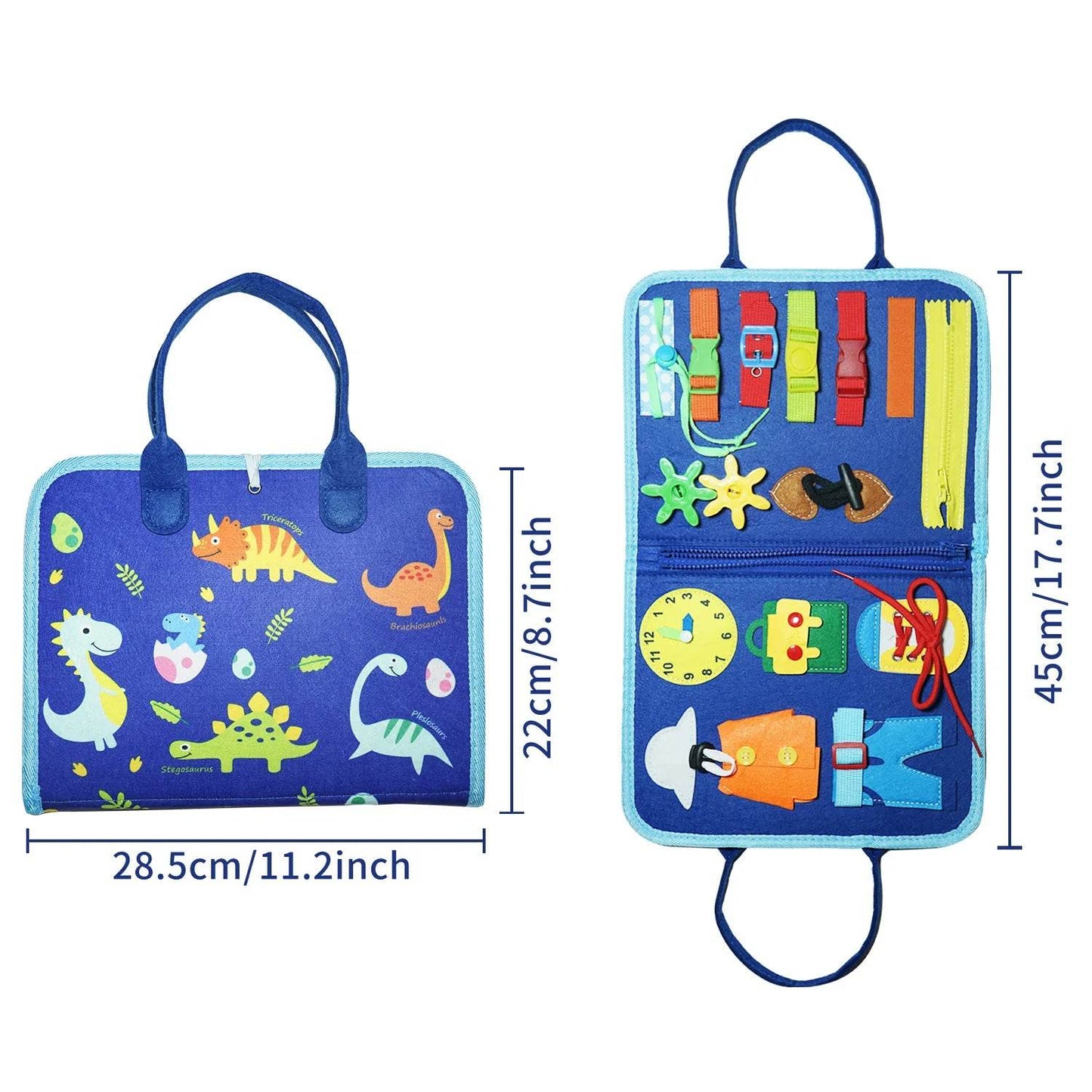 7-in-1 Montessori Busy Board Alphabet Numbers Shapes Learning Toy Best Birthday Gift for Toddlers 3-6 - ToylandEU