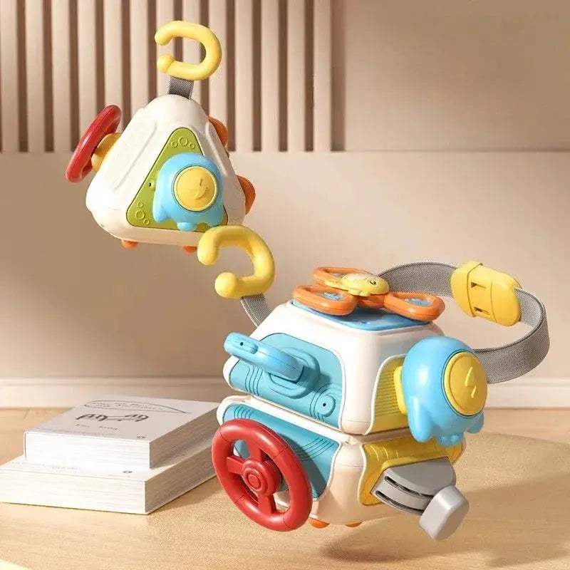 Montessori Busy Board Cube For Toddlers Develop Fine Motor Skills - ToylandEU