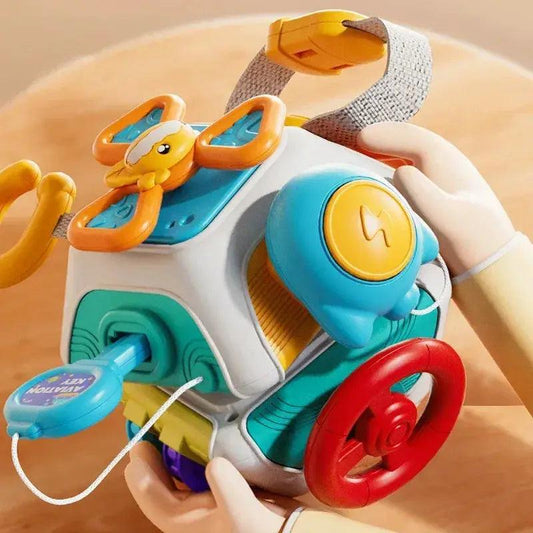  Montessori Busy Board Cube Sensory Toy 10 In One -  ToylandEU™