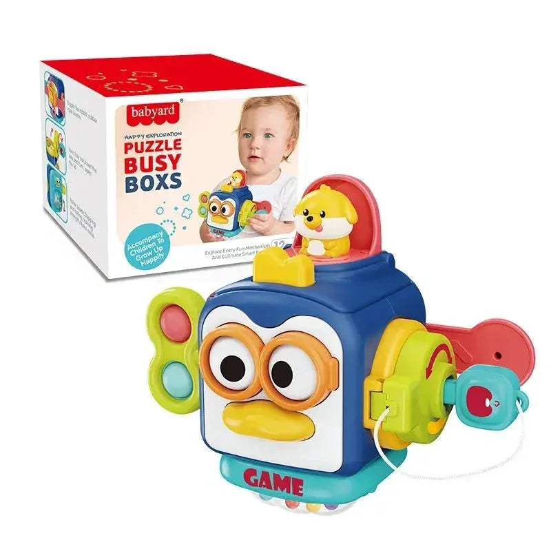 Montessori Busy Board Cube Sensory Toy For Early Learning - ToylandEU