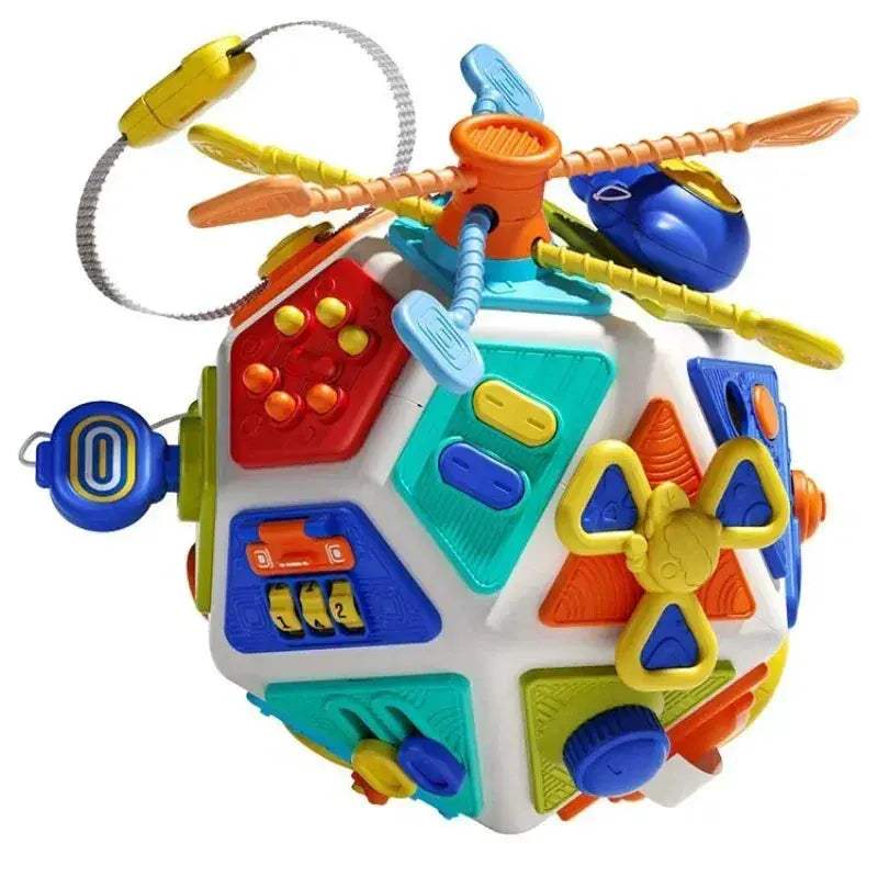 Montessori Busy Board Cube for Fine Motor Skills Travel Edition - ToylandEU