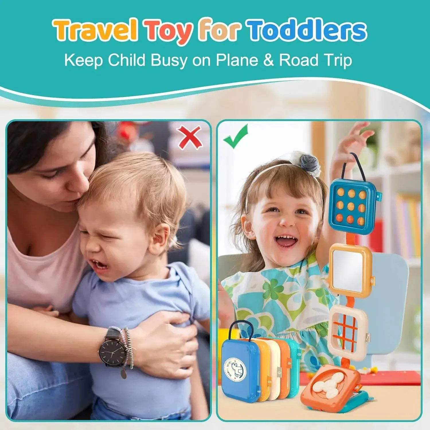 Montessori Busy Board For Babies Folding Puzzle Fine Motor Skills - ToylandEU