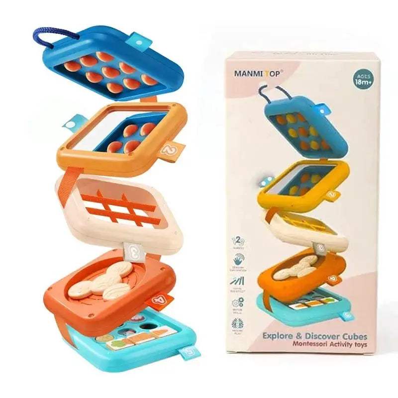 Montessori Busy Board For Babies Folding Puzzle Fine Motor Skills - ToylandEU