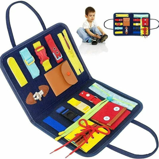  Montessori Busy Board For Kids Fine Motor Buckle Safe -  ToylandEU™