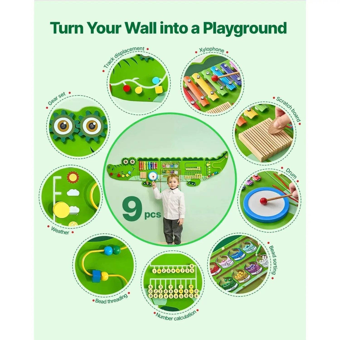Montessori Busy Board For Kids Learning And Fine Motor - ToylandEU