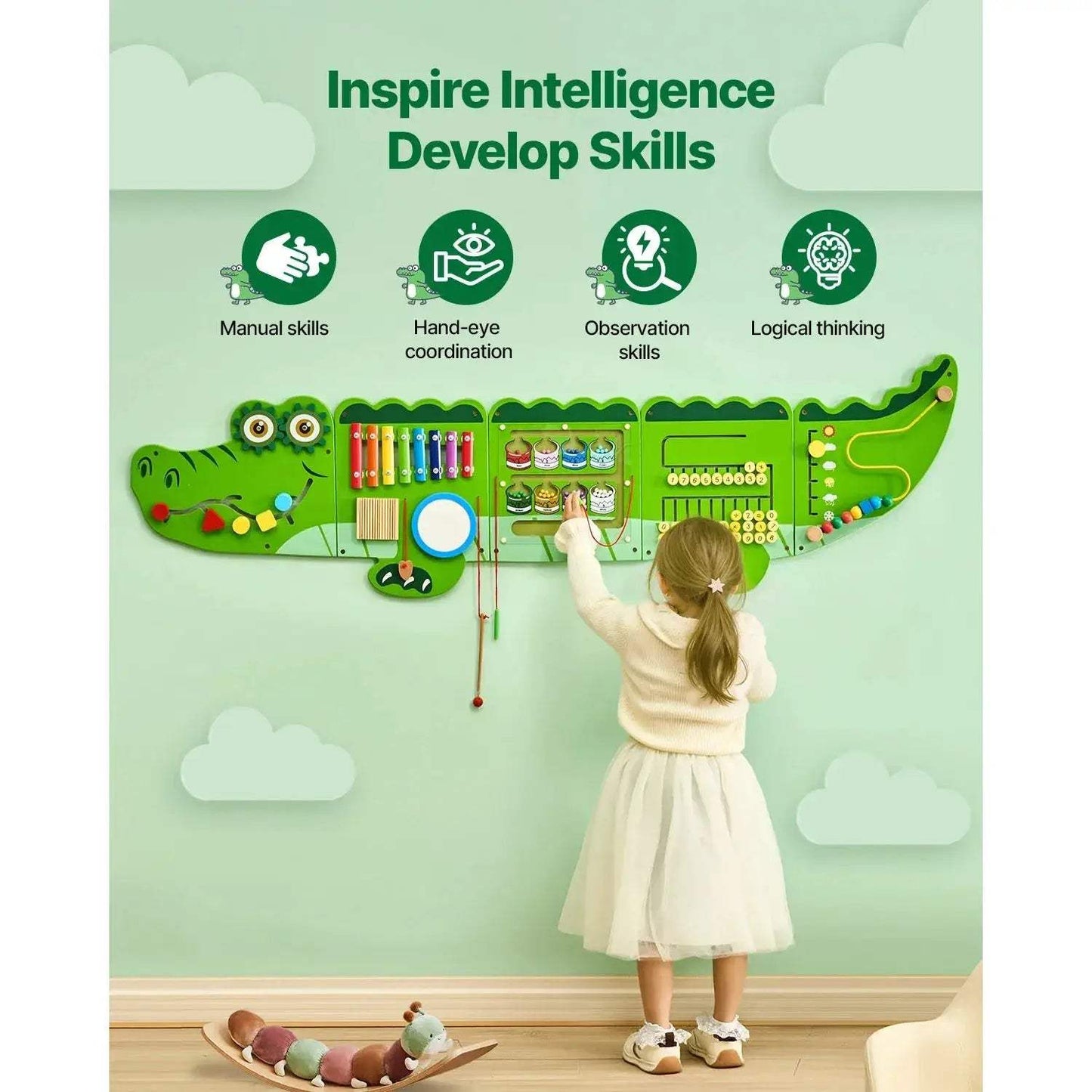 Montessori Busy Board For Kids Learning And Fine Motor - ToylandEU