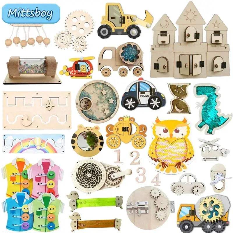 Montessori Busy Board For Kids Stimulates Learning Daily - ToylandEU