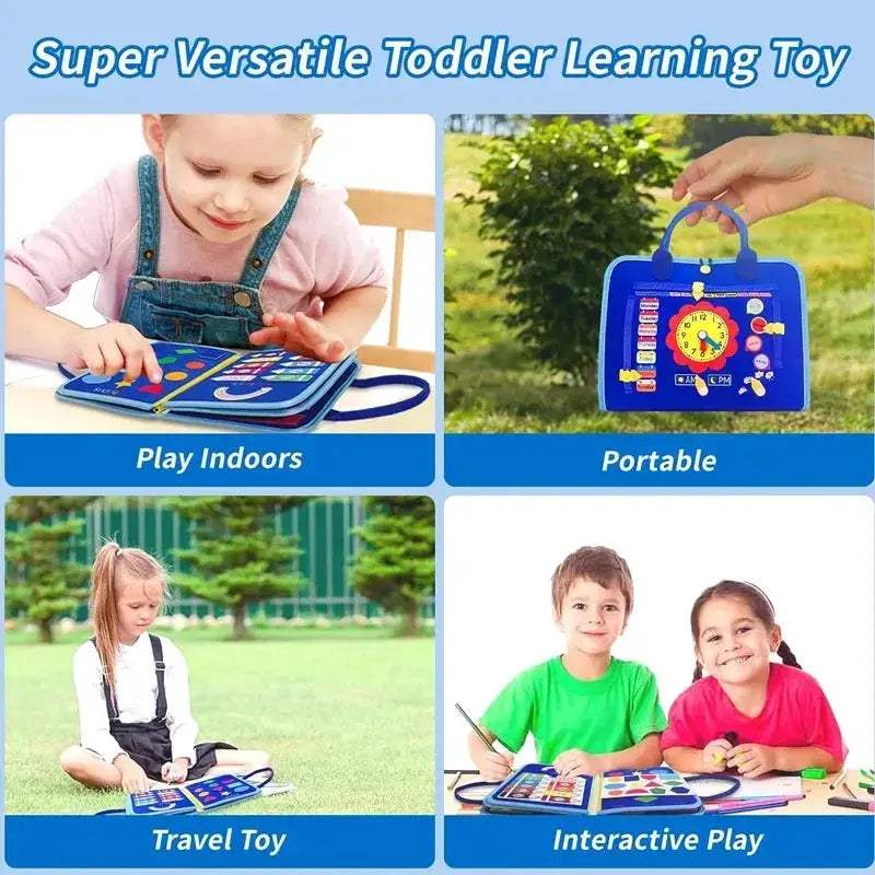 Montessori Busy Board For Sensory Play And Fine Motor Skills - ToylandEU