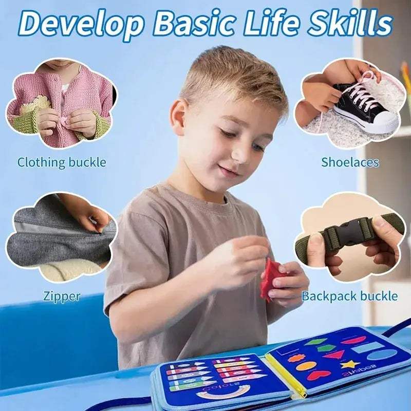 Montessori Busy Board For Sensory Play And Fine Motor Skills - ToylandEU