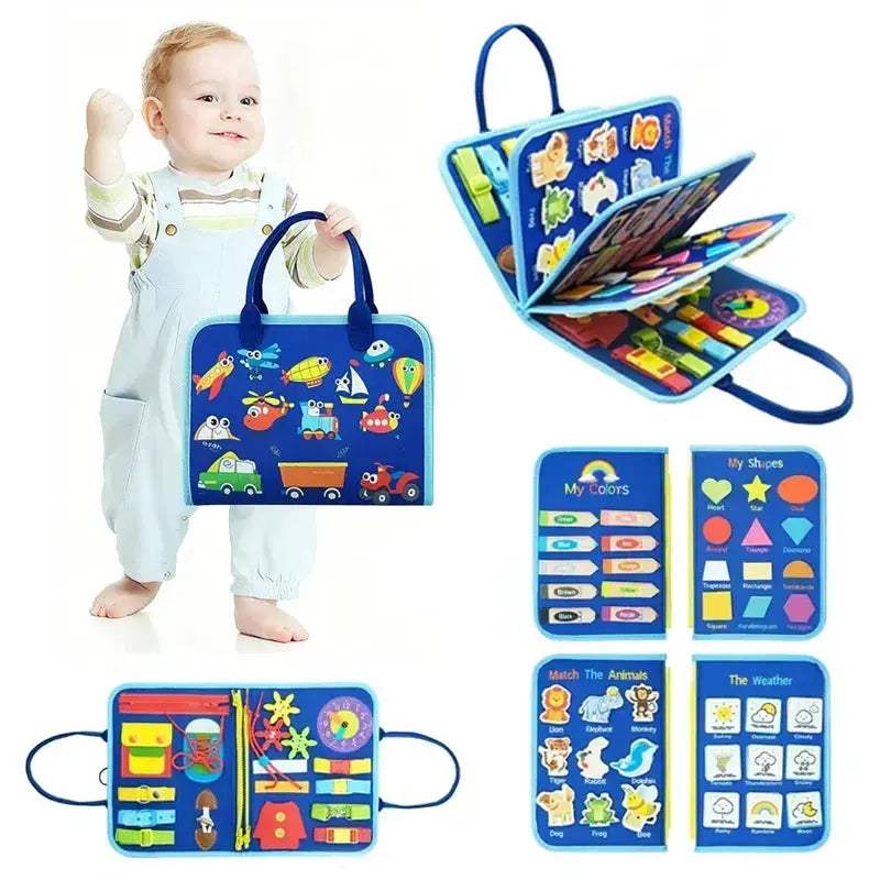 Montessori Busy Board For Sensory Play And Fine Motor Skills - ToylandEU