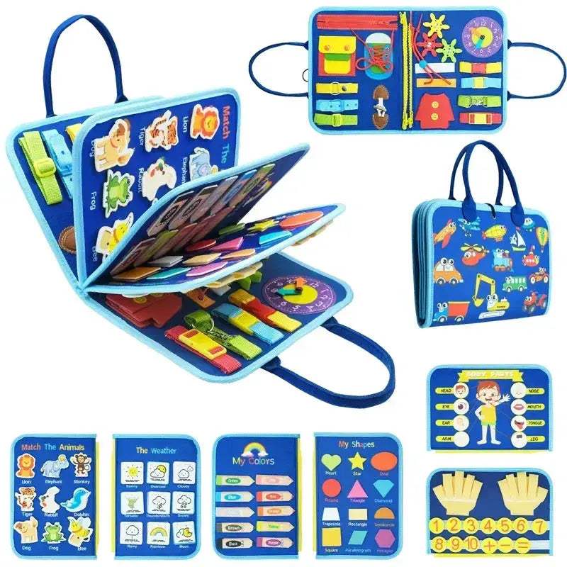 Montessori Busy Board For Sensory Play And Fine Motor Skills - ToylandEU
