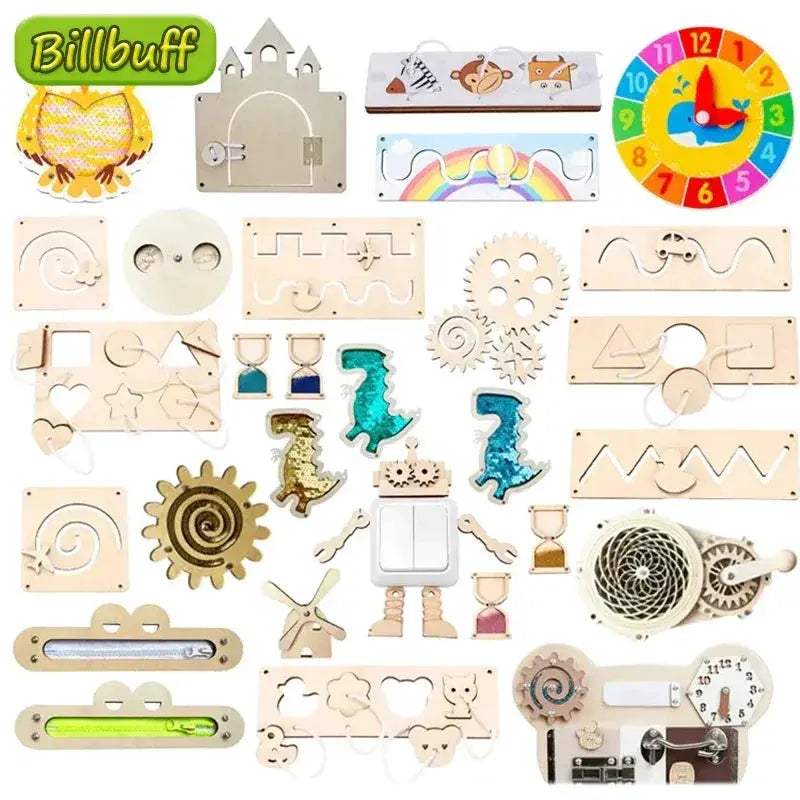 Montessori Busy Board For Toddlers Develops Fine Motor Skills - ToylandEU
