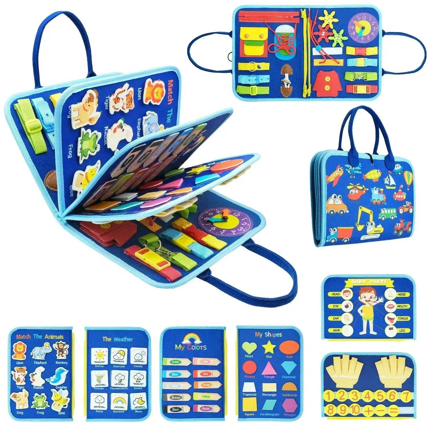 Montessori Busy Board For Toddlers Educational Fine Motor Skills - ToylandEU