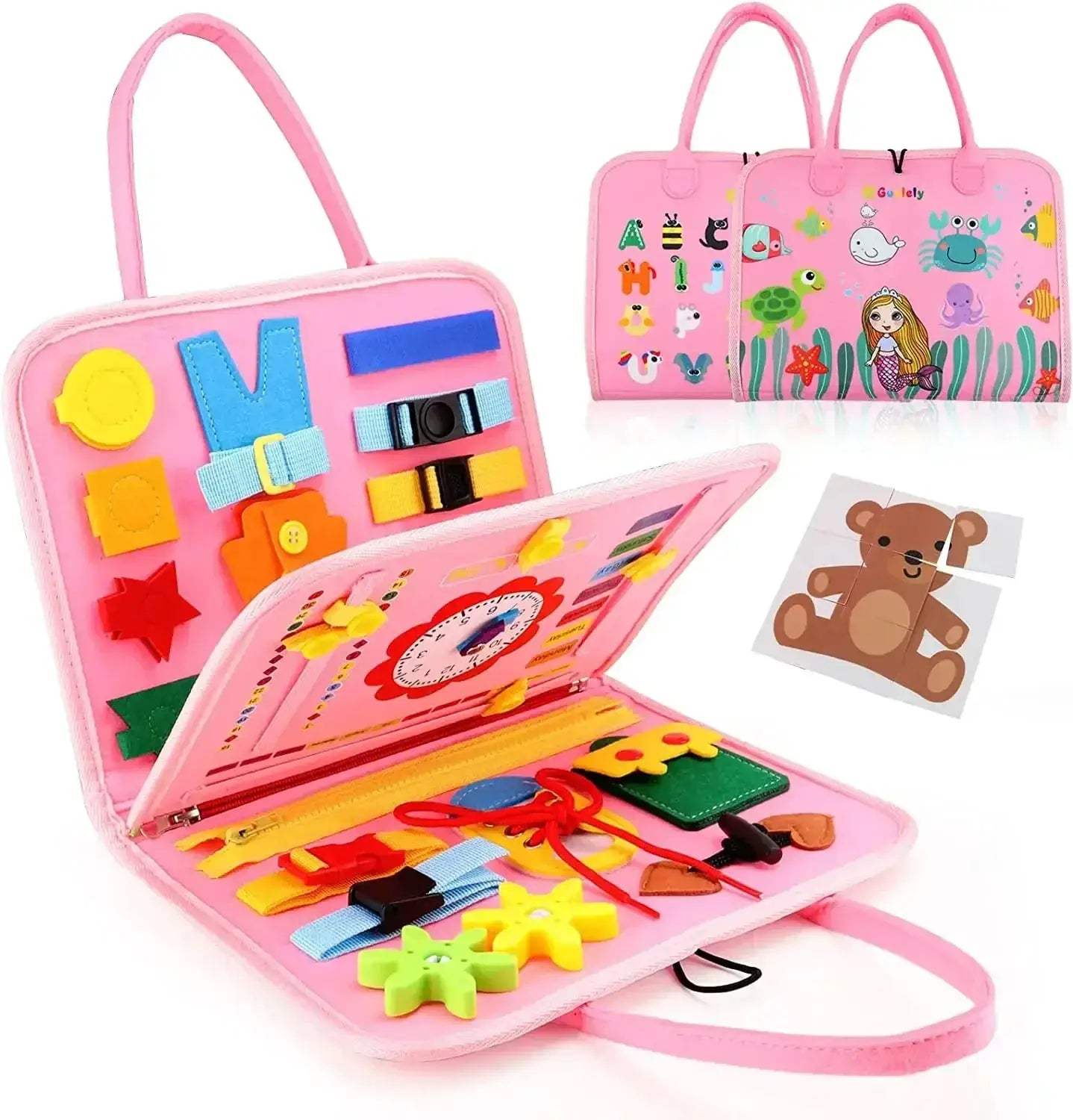 Montessori Busy Board For Toddlers Educational Fine Motor Skills - ToylandEU