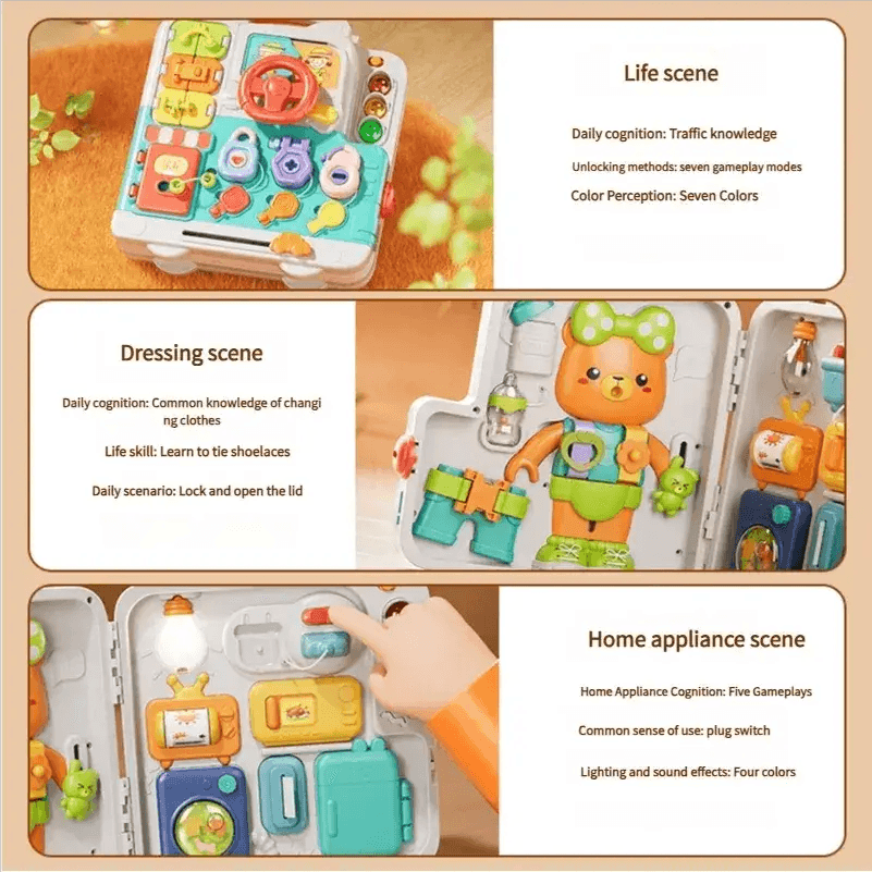  Montessori Busy Board For Toddlers Music And Lights -  ToylandEU™