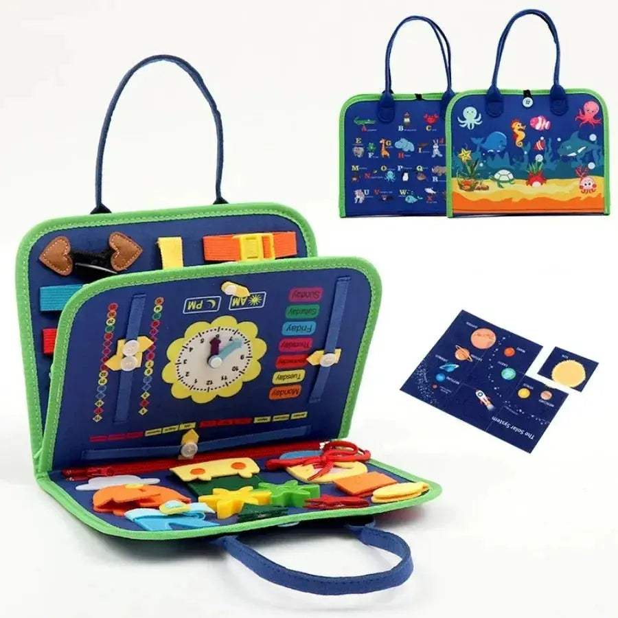 Montessori Busy Board For Toddlers Sensory Motor Skills Development - ToylandEU