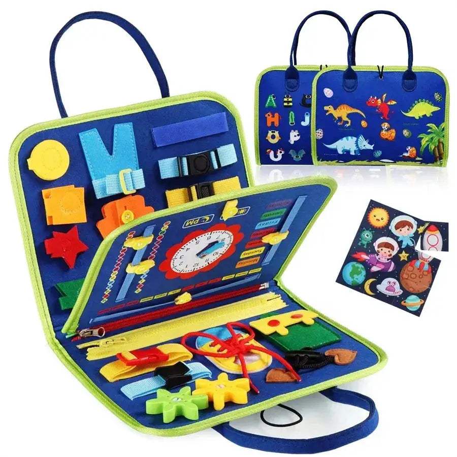 Montessori Busy Board For Toddlers Sensory Motor Skills Development - ToylandEU