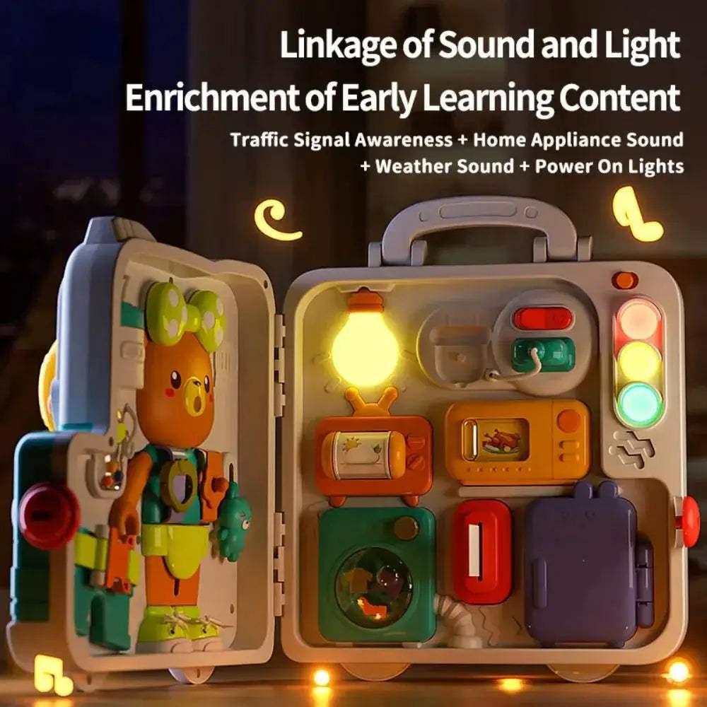 Montessori Busy Board For Toddlers With Music Lights - ToylandEU