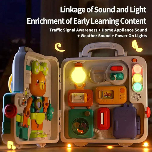  Montessori Busy Board For Toddlers Music Lights Durable -  ToylandEU™