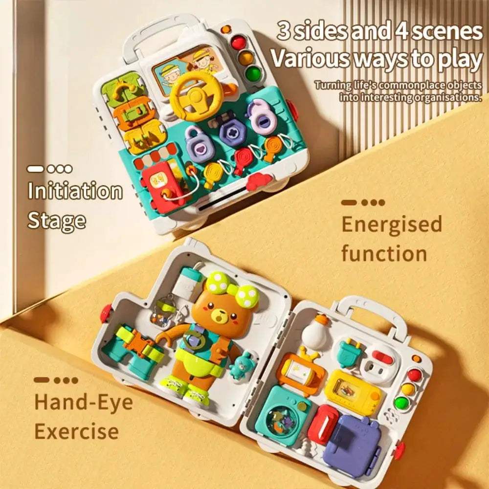 Montessori Busy Board For Toddlers With Music Lights - ToylandEU