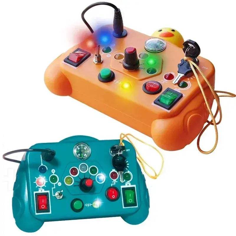 Montessori Busy Board LED Light Sensory Toy For Travel Learning - ToylandEU