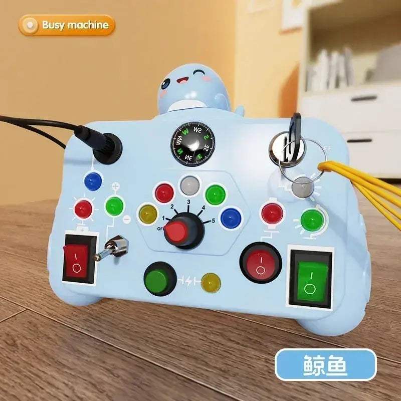 Montessori Busy Board LED Light Sensory Toy For Travel Learning - ToylandEU
