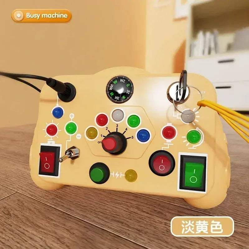 Montessori Busy Board LED Light Sensory Toy For Travel Learning - ToylandEU
