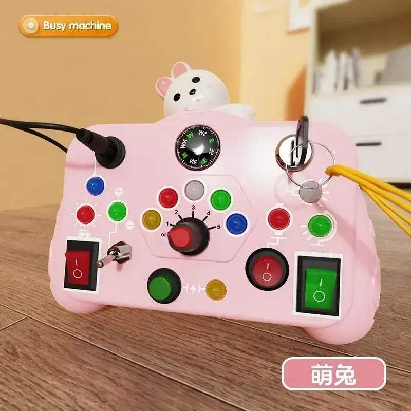 Montessori Busy Board LED Light Sensory Toy For Travel Learning - ToylandEU